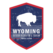 Outdoor Recreation Tourism and Trust Fund Bison, Red, White and Blue Badge logo
